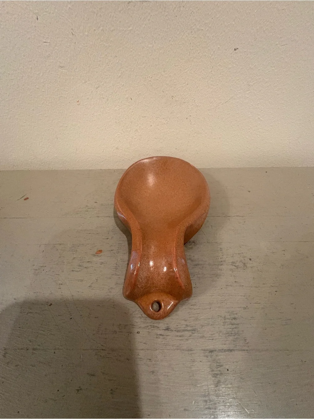 VTG Frankoma Pottery Brown Satin Stoneware Spoon Rest
